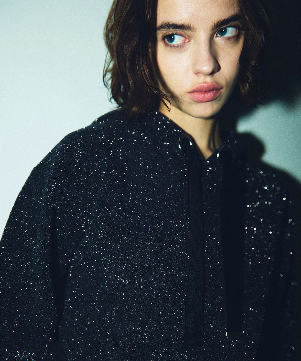 GRACE CONTINENTAL ラメニットパーカー 