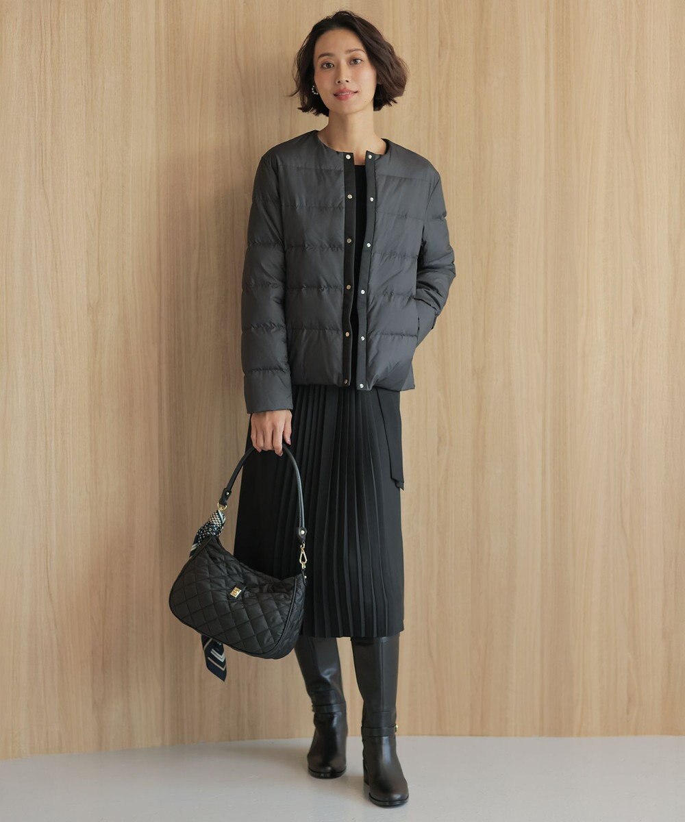 J.PRESS LADIES ノルディス2wayジョーゼット フロントプリーツ ワンピース 