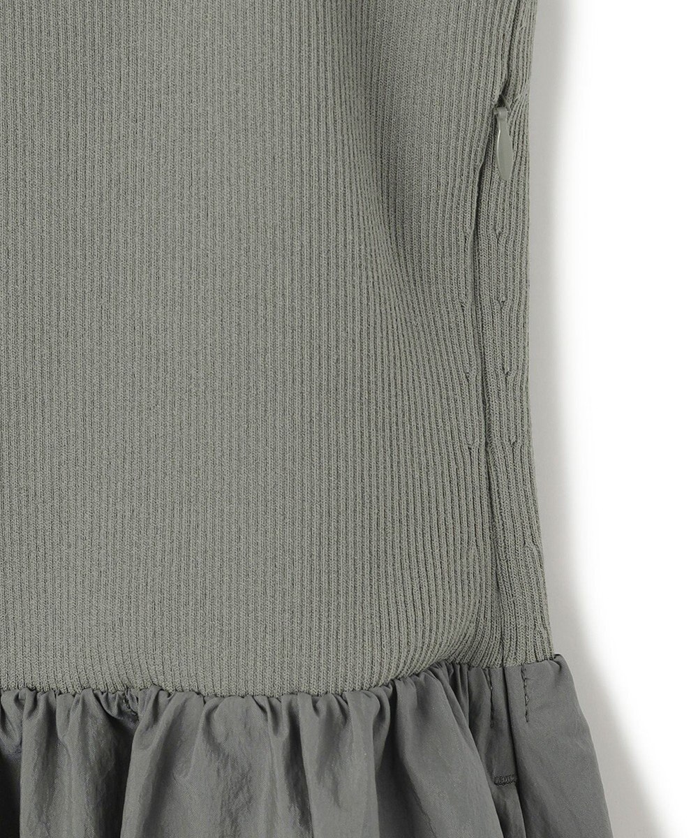 23区 S 【洗える】ブライトナイロンワッシャー ニットコンビワンピース 