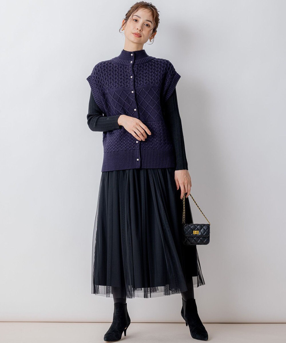 組曲 S 【WEB限定】バルキーニット ベスト 