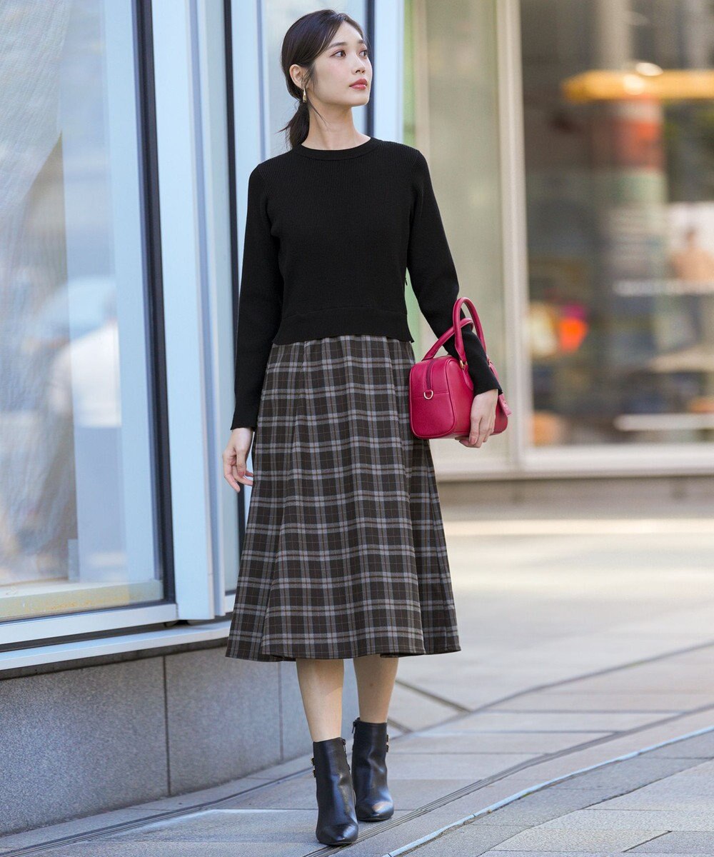 ANY SIS S ドッキングニット ワンピース 