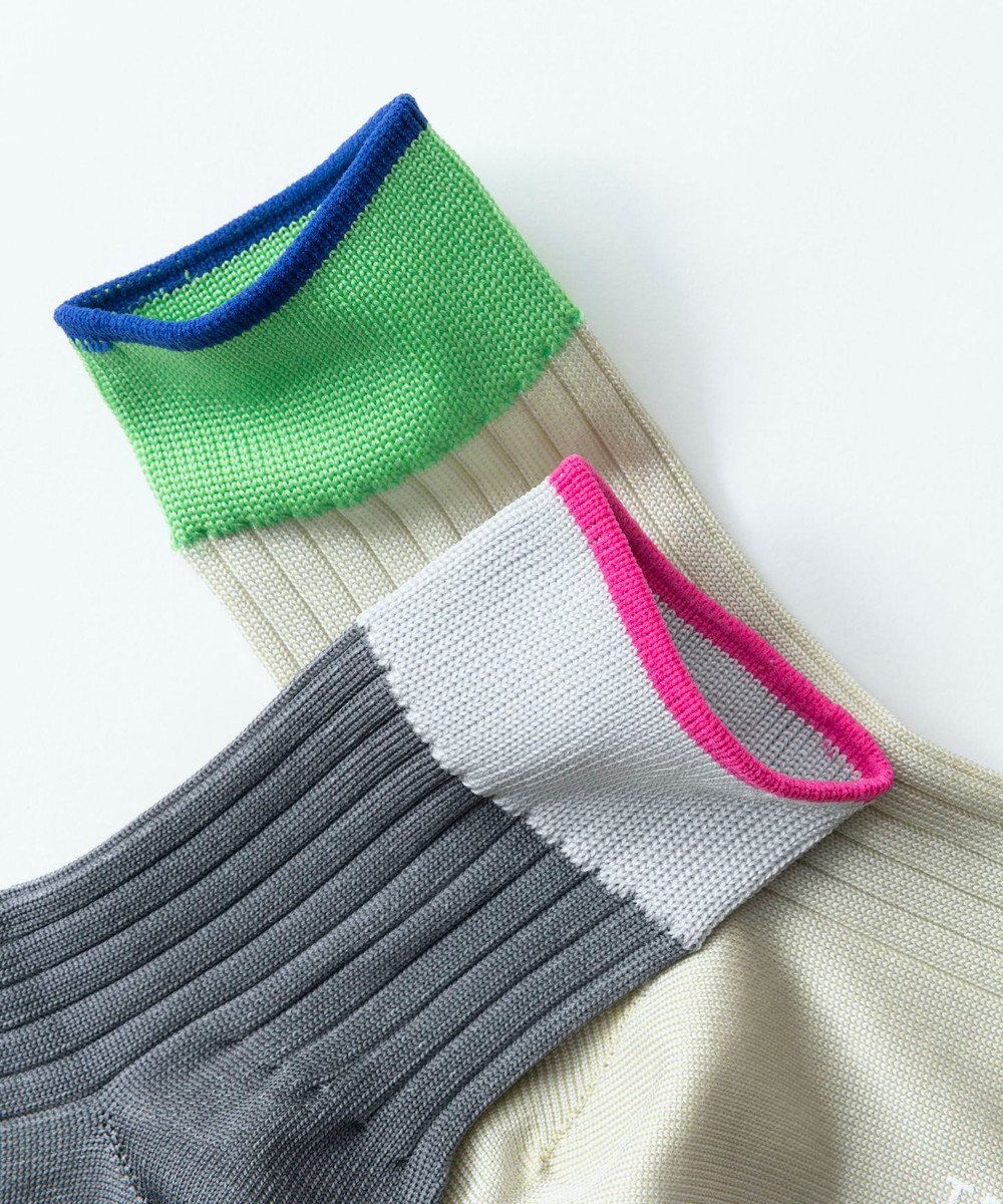 TRICOTE RIB LINE SHORT SOCKS／8×2リブラインショートソックス 
