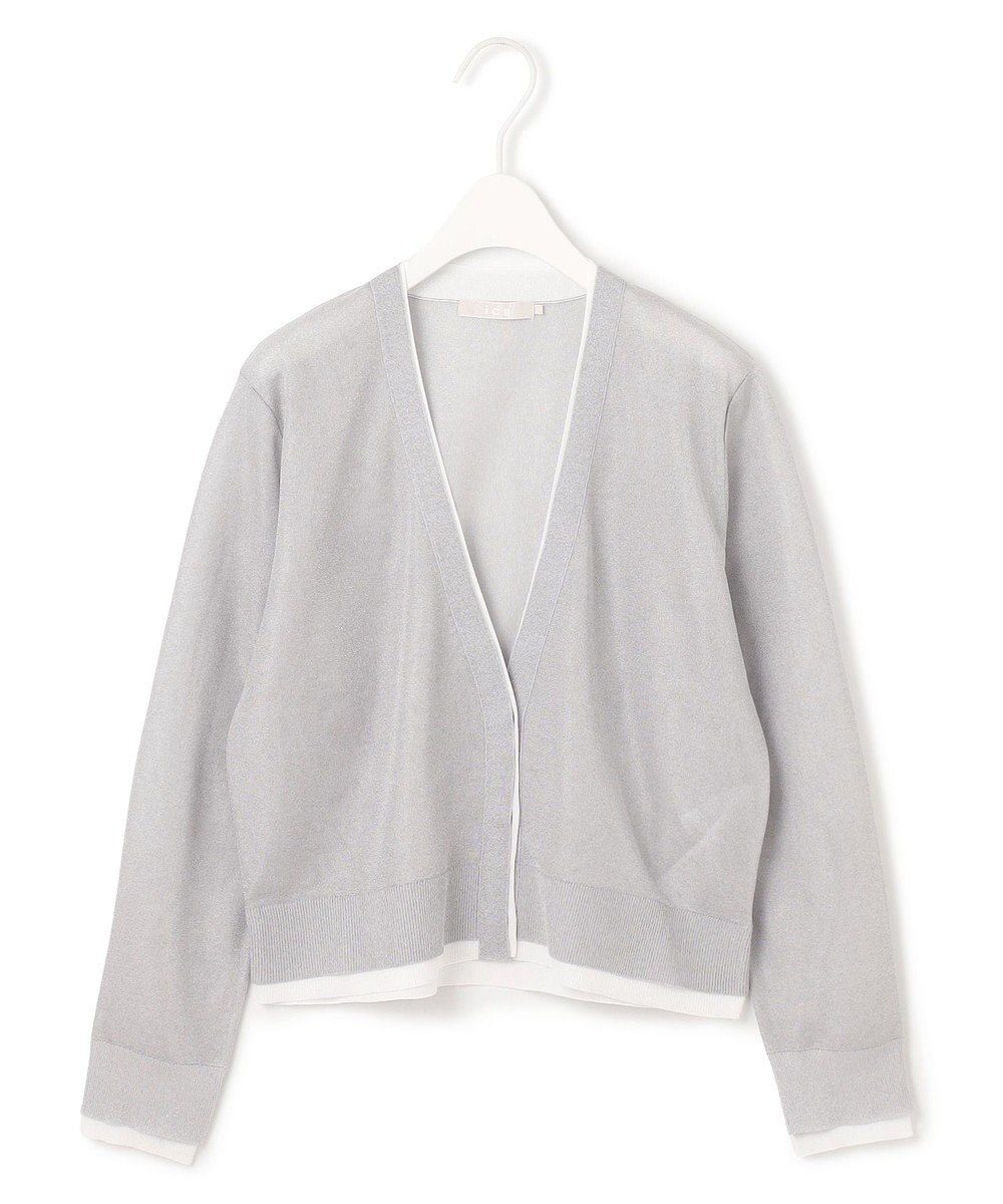 ICB 【洗える】 シアーレイヤードカーディガン 
