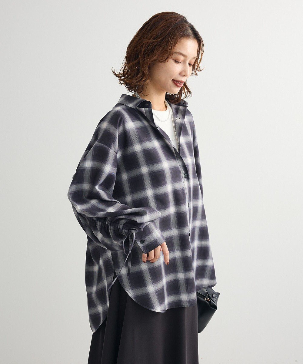 Green Parks ・ＥＬＥＮＣＡＲＥ　ＤＵＥ　チェックギャザーシャツ 