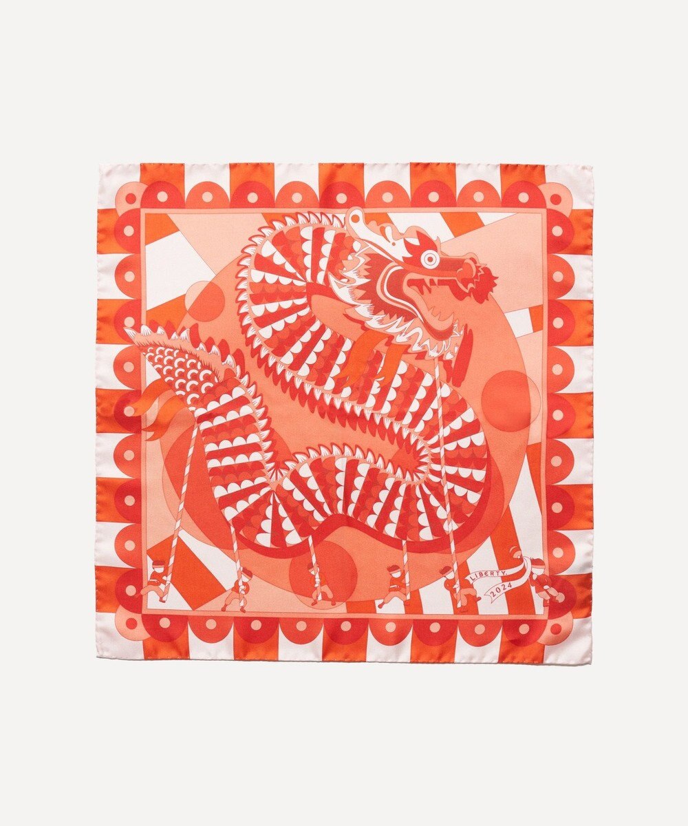 LIBERTY. イヤー オブ ドラゴン 45x45 スカーフ 