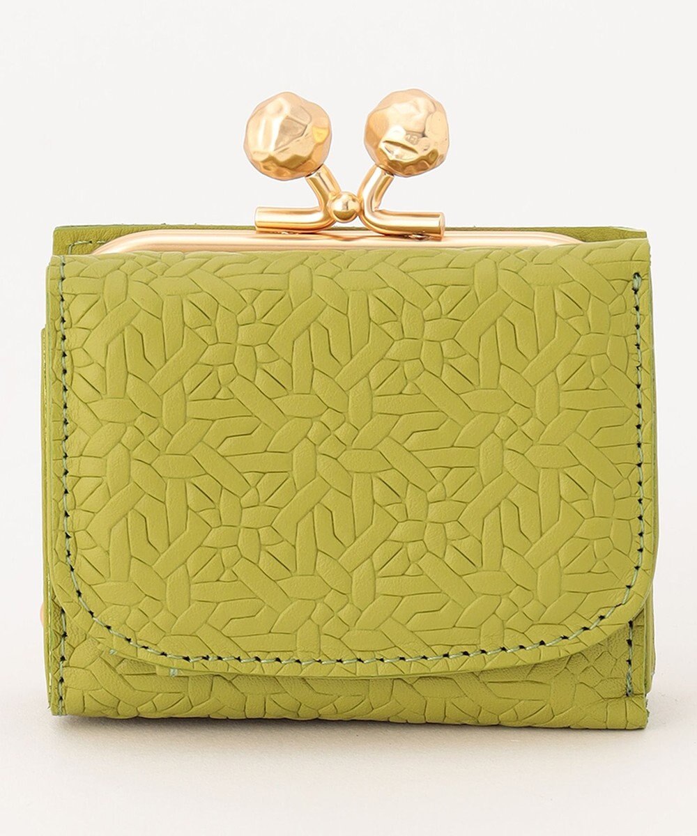 UNBILLION perche 抗菌レザー型押し外がまミニウォレット 