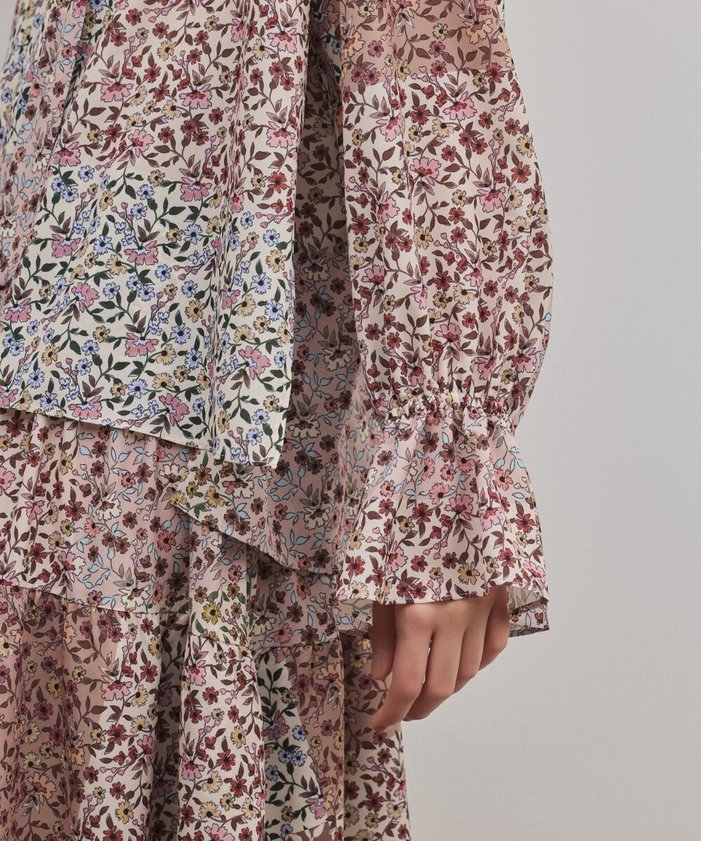 GRACE CONTINENTAL パッチワークプリントカフタンブラウス 