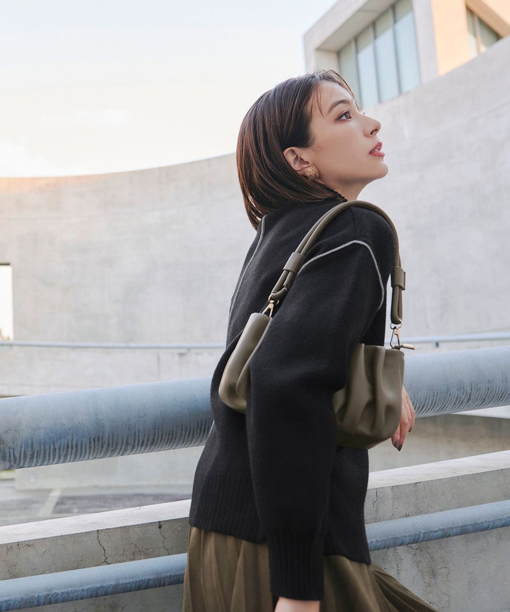 Tiaclasse 【安田美沙子さん着用・2WAY】ギャザーワンハンドルバッグ 