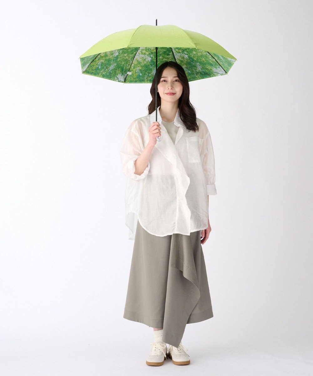 MOONBAT 【ハニカム断熱パラソル】estaa エスタ フォレスト 長傘  晴雨兼用 日傘 遮熱 耐風 50cm 