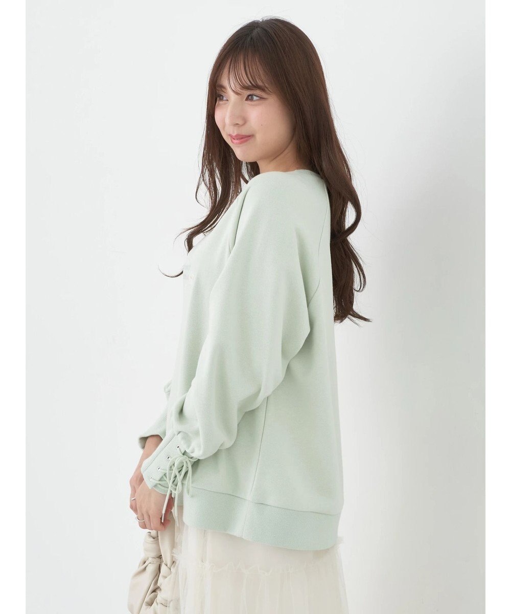 earth music&ecology 袖レースアップウラケプルオーバー 