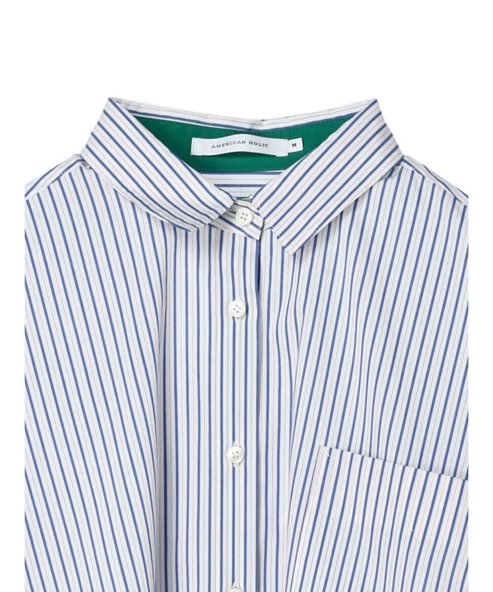 AMERICAN HOLIC イージーケアバックオープンシャツチュニック 