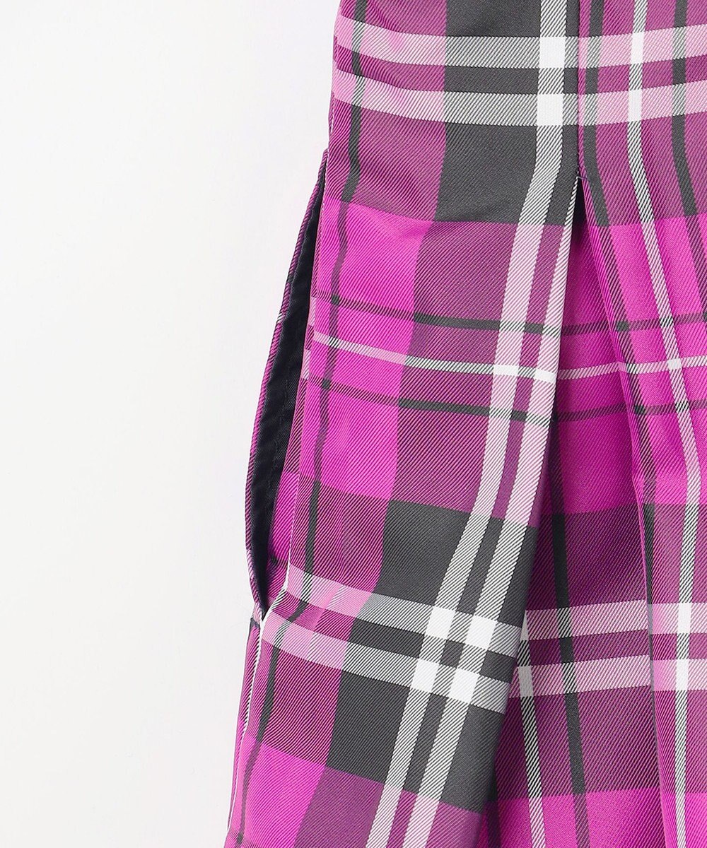 組曲 KIDS 【110-140㎝】チェックタフタドッキング ワンピース 