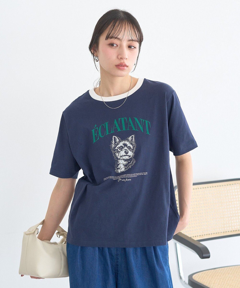 earth music&ecology 【綿100％】アソートリンガーＴシャツ 