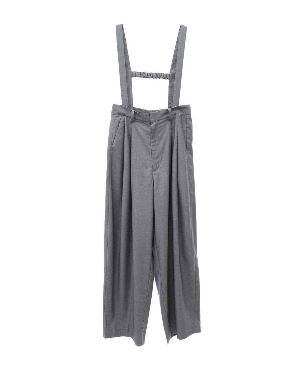 Green Parks サスペンダー付タックパンツ 