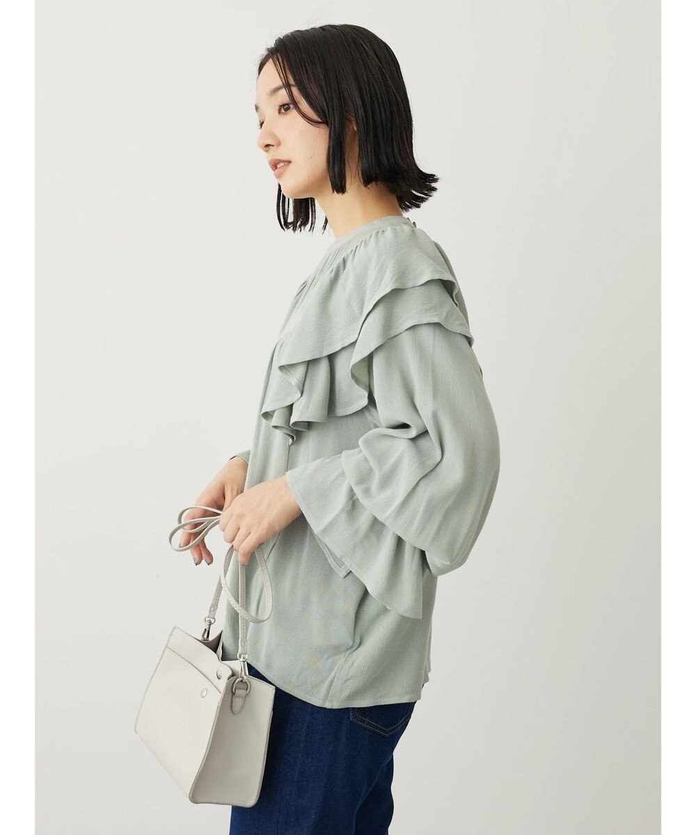 Green Parks ・Ｐｅｔｉｔ　Ｆｌｅｕｒ　ラッフルショルダーブラウス 