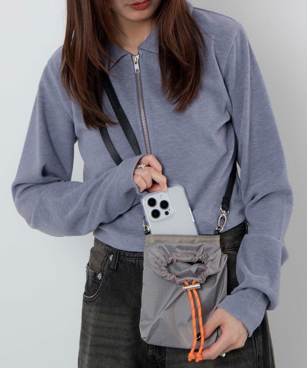 WEGO ナイロンスマホショルダーポーチ 