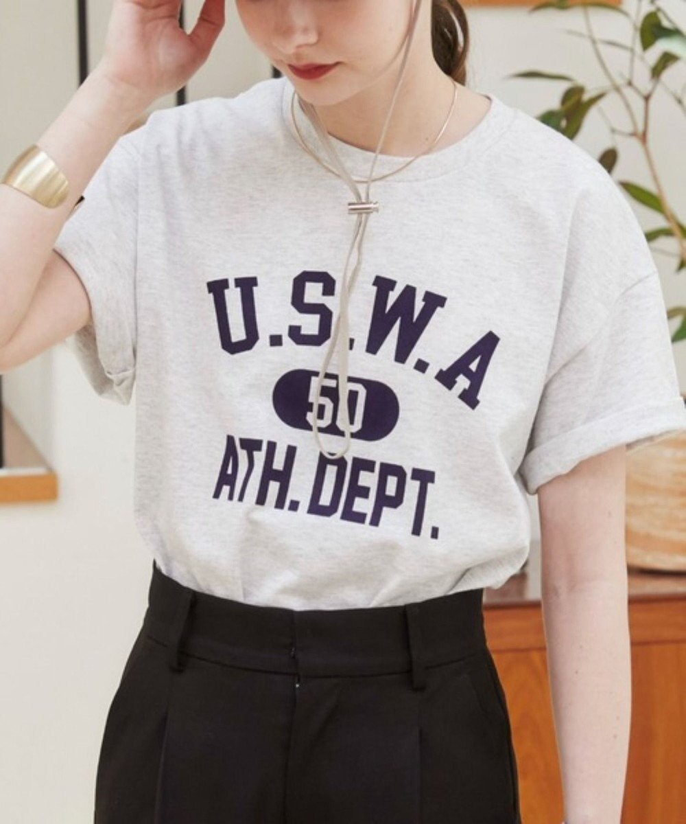 WEGO 【ANGIE VINTAGE】カレッジロゴプリントTee 