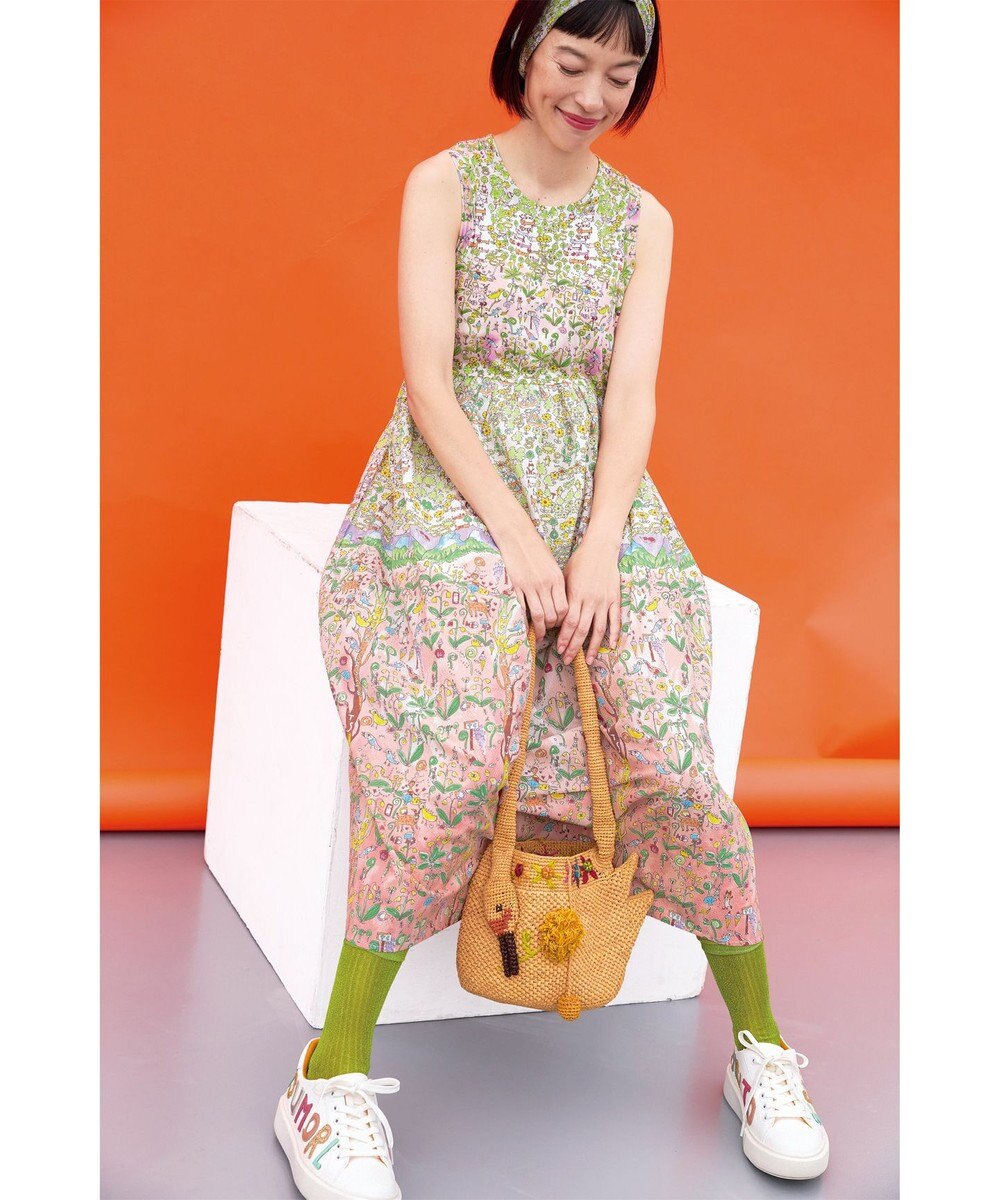 tsumori chisato SLEEP ツモリチサト ワンピース 綿100%(スカート） パッド入り ノースリーブ ロング丈 レディース UNT114 /ワコール 