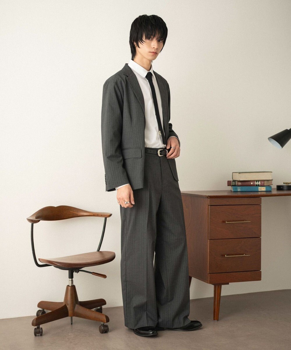 WEGO 【セットアップ対応】ワイドストレートスラックス 