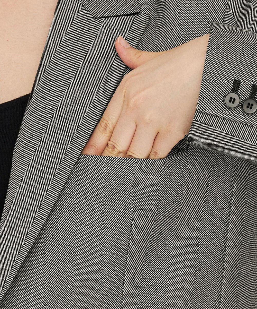 uncrave ヘリンボーンスーツ ジャケット（uncrave WHITE） 