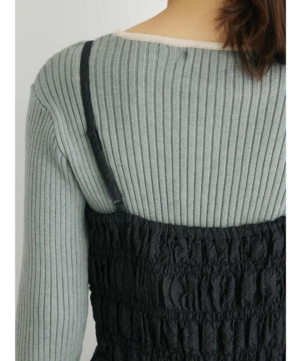 Green Parks ・ｎｏｖｅｍ９　フクレジャカードキャミワンピ 