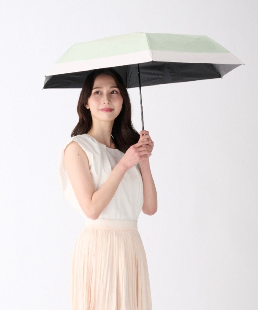 MOONBAT 【遮光100％/晴雨兼用】kowaza コワザ ライトウェイトカーボン ボーダー 折りたたみ傘 簡単に畳める傘 コンパクト 50cm 