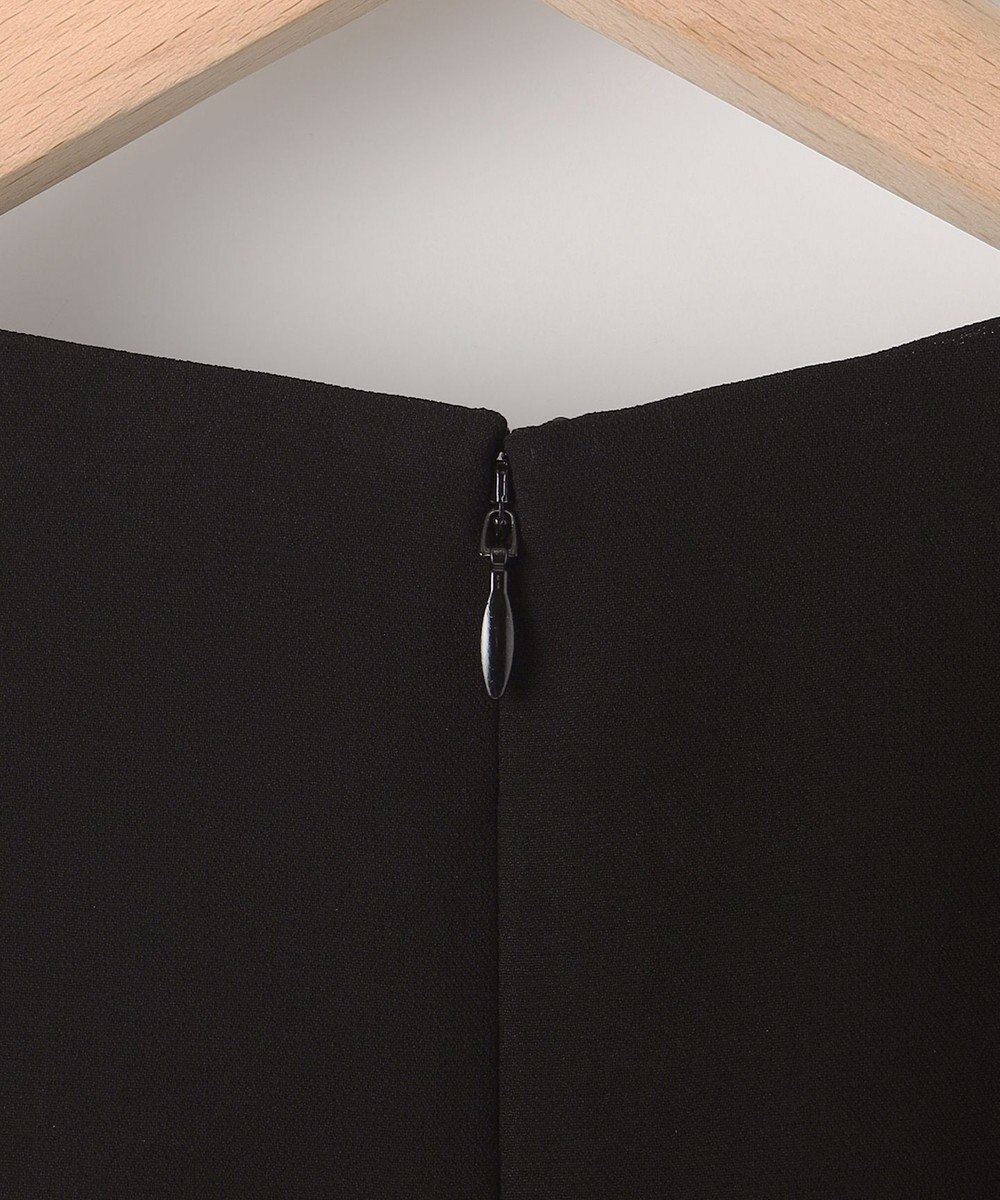 組曲 NOIR 【洗える】ウォッシャブルストレッチバックサテン ジャケット＋ワンピース 