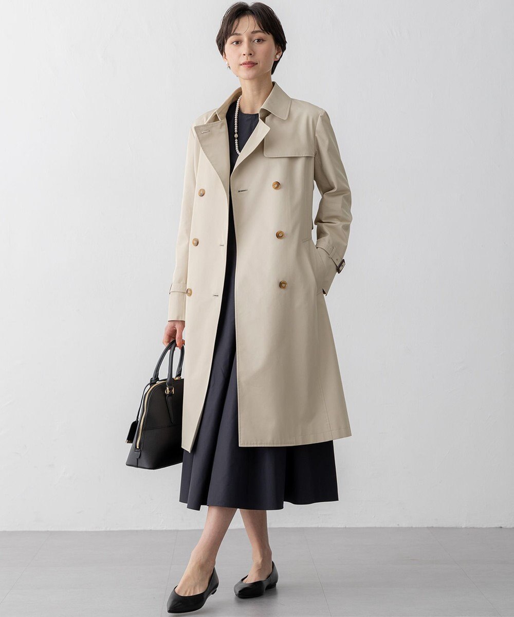23区 エアータンブラー TCギャバジン ロング トレンチコート 