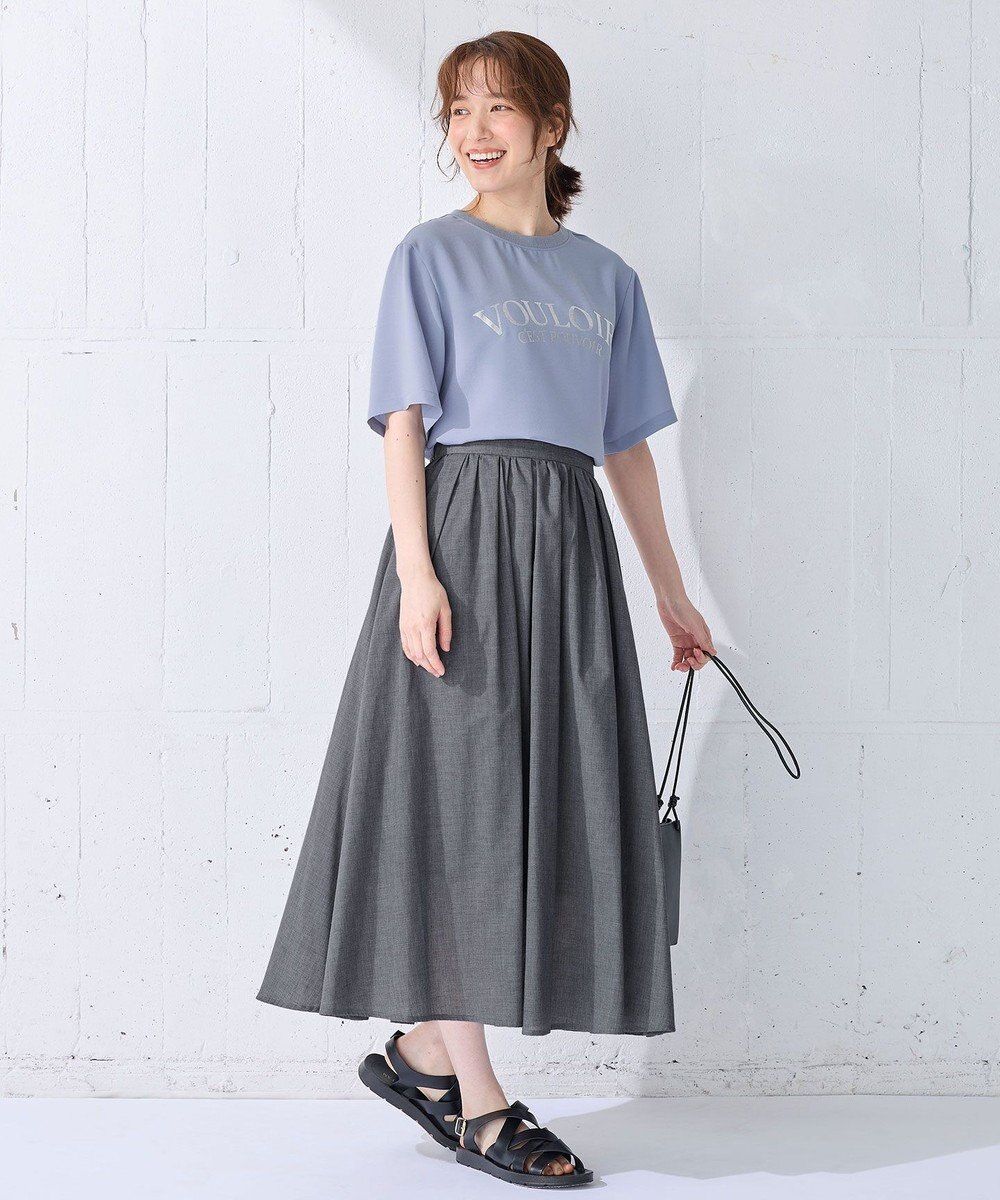 ANY 【大好評につき新色追加！/ウエストゴム】シャンブレーライクフレアスカート 