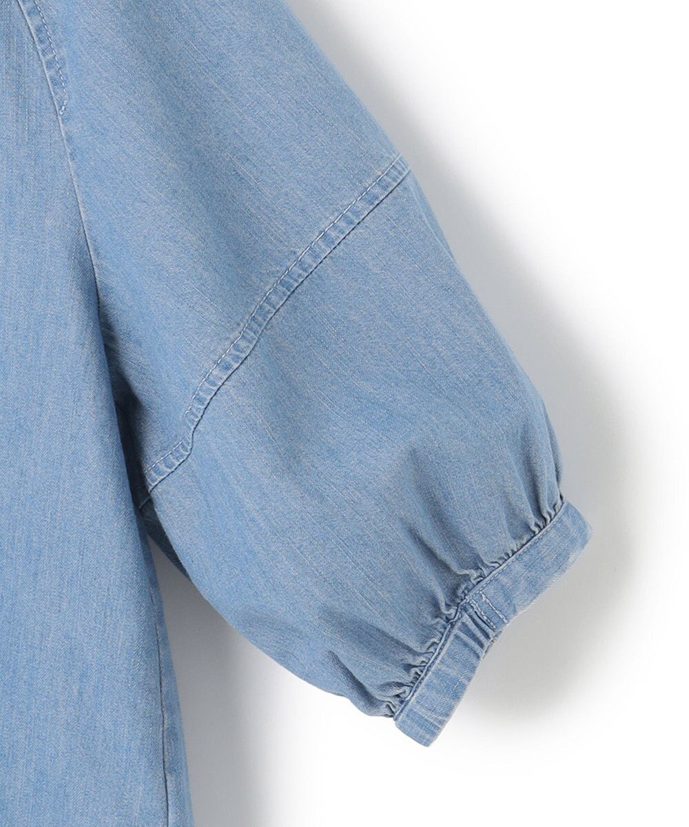 23区 【洗える】ライトダンガリー サマー スキッパーブラウス 