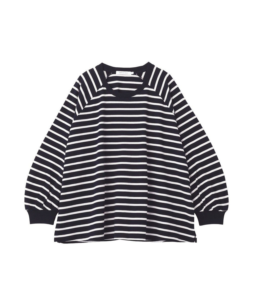 AMERICAN HOLIC フレアラグランボーダーロンＴ 