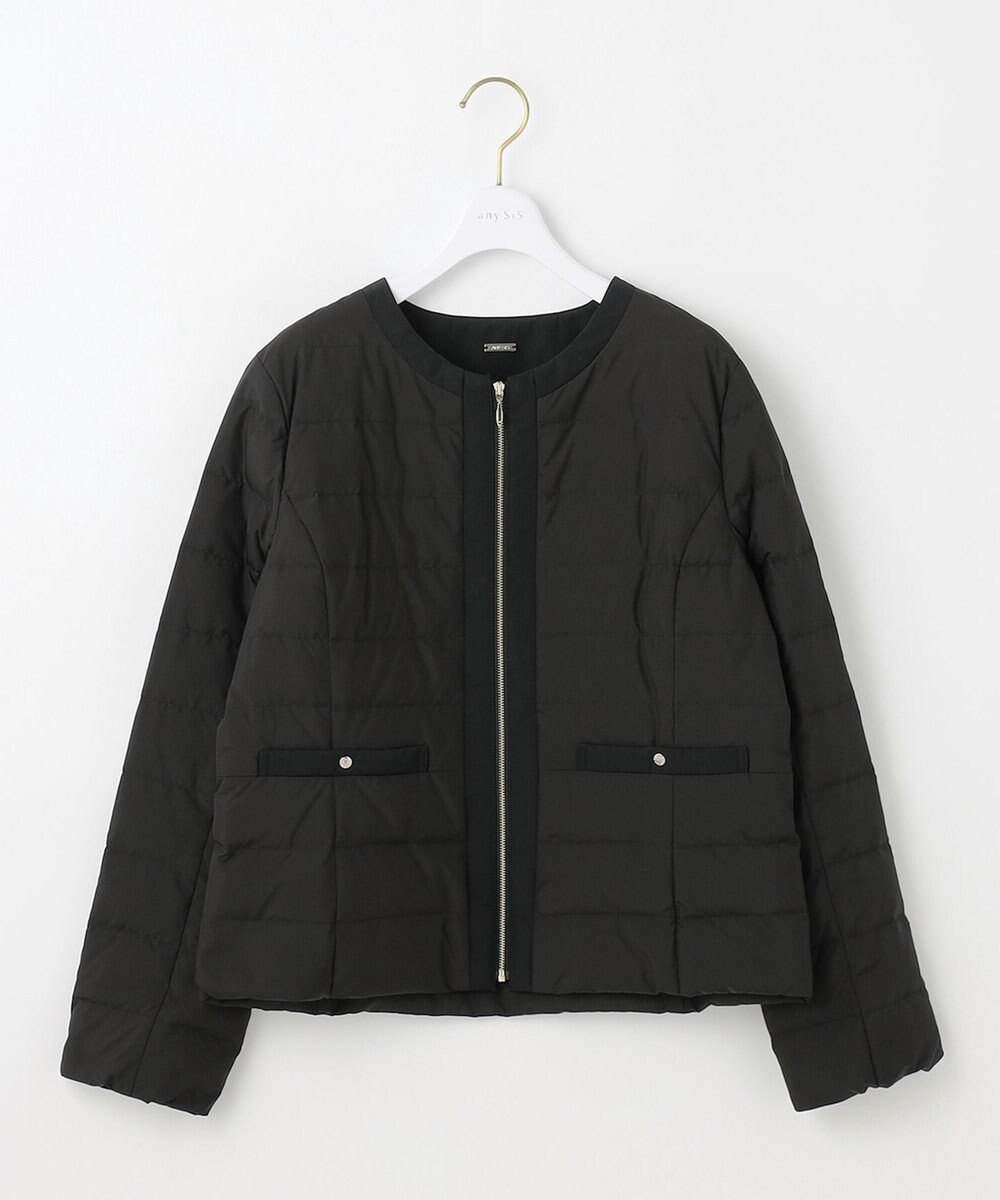 ANY SIS 【2WAY】ノーカラーダウン ジャケット 