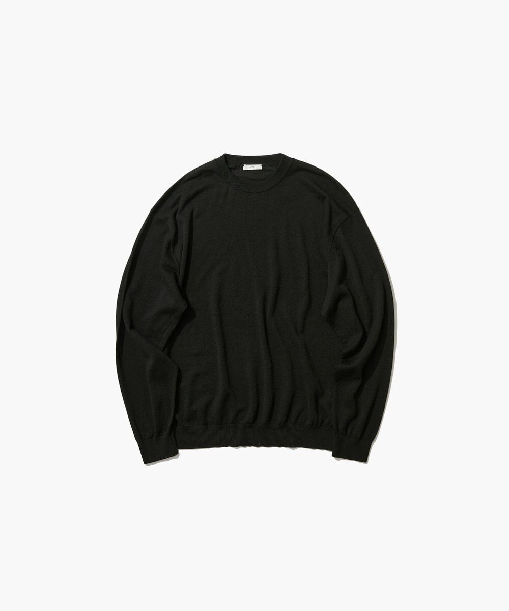 ATON NUBUCK SILK COTTON | クルーネックセーター - UNISEX 