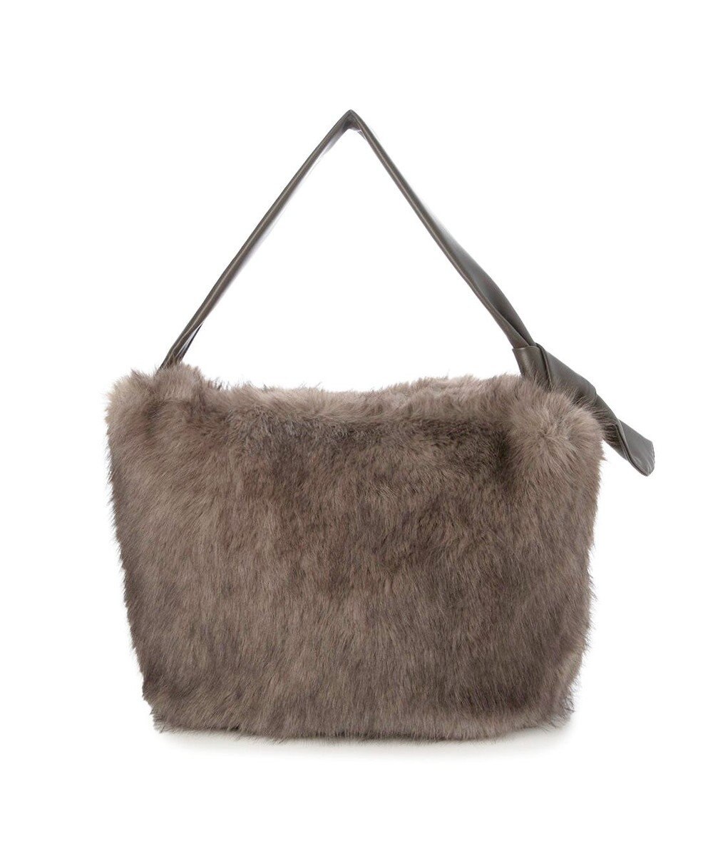 UNBILLION カシュカシュ cachecache / リボンワンハンドルエコファービッグバッグ 