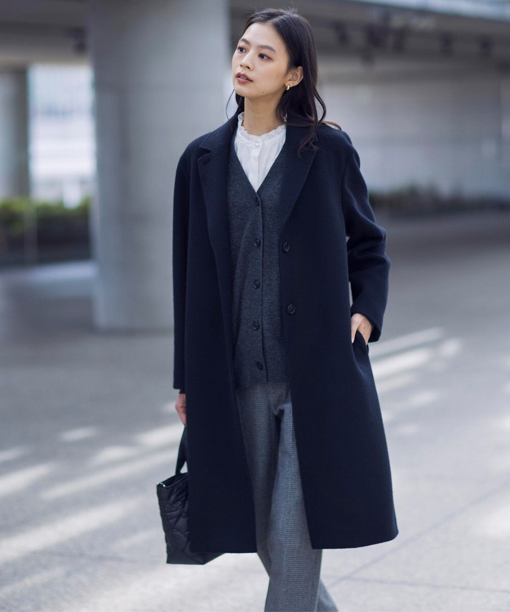 J.PRESS LADIES 【洗える】CASHMERE BLEND Vネック カーディガン 