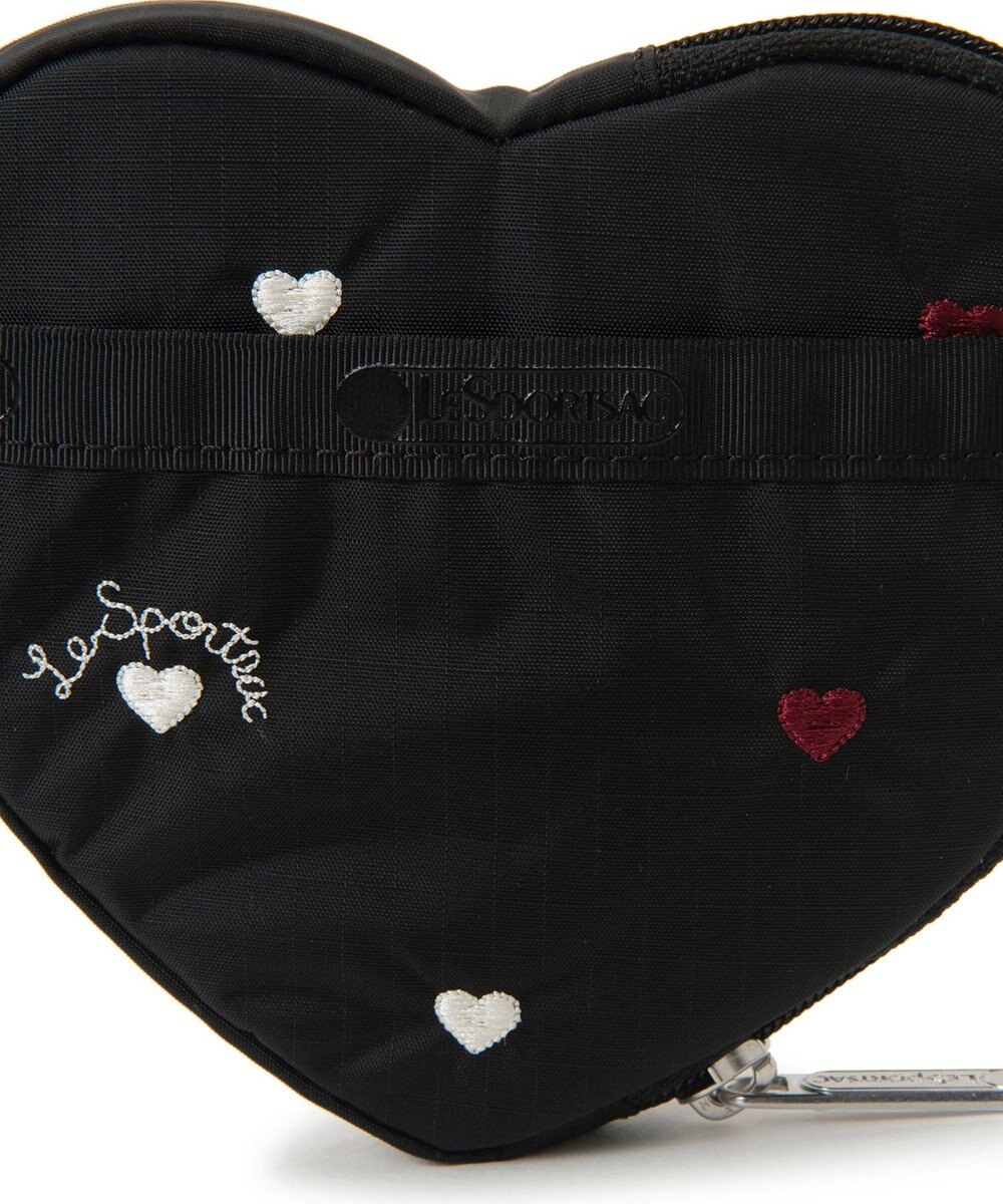 LeSportsac HEART WRISTLET/レッド/ホワイトハートEMB 