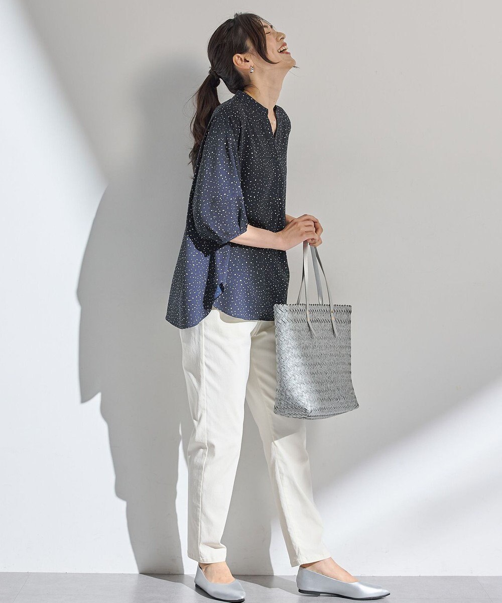 ANY ドルマンスキッパードットブラウス 