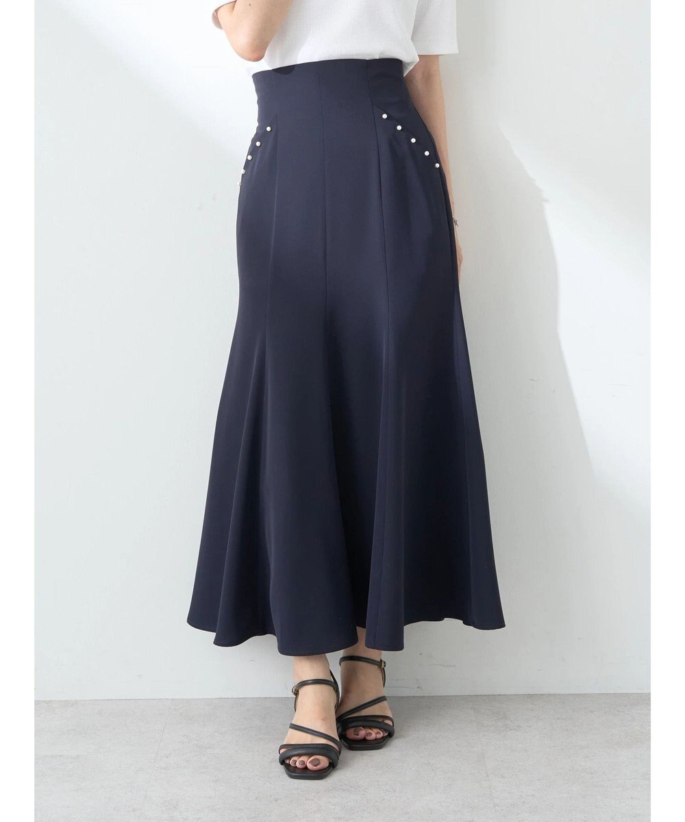 earth music&ecology パール付きマーメイドスカート 