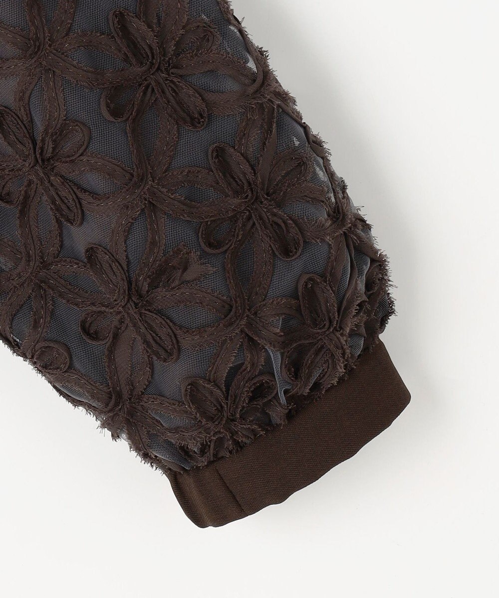 自由区 L 【17号サイズまで展開】テープエンブロイダリー ブルゾン 