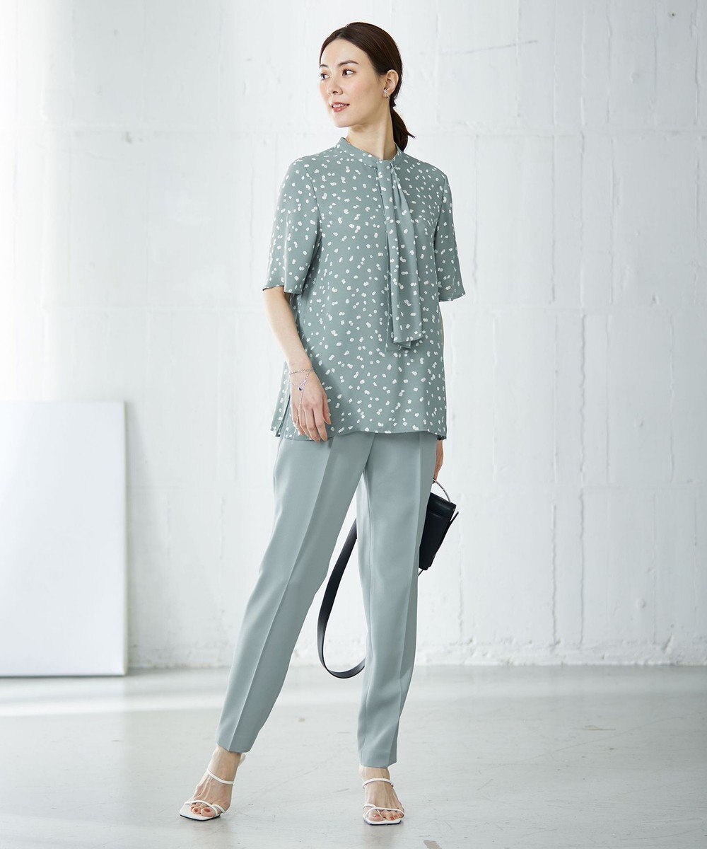 ICB L 【新色追加・洗える】 FluidBackSatin ドロストパンツ 