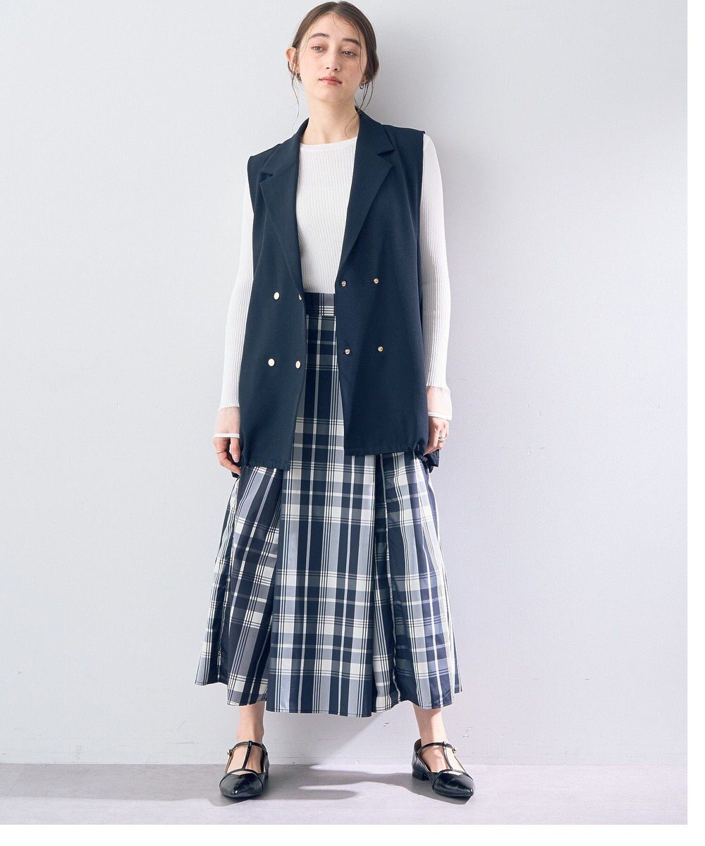 YECCA VECCA 袖口シアーリブニット 