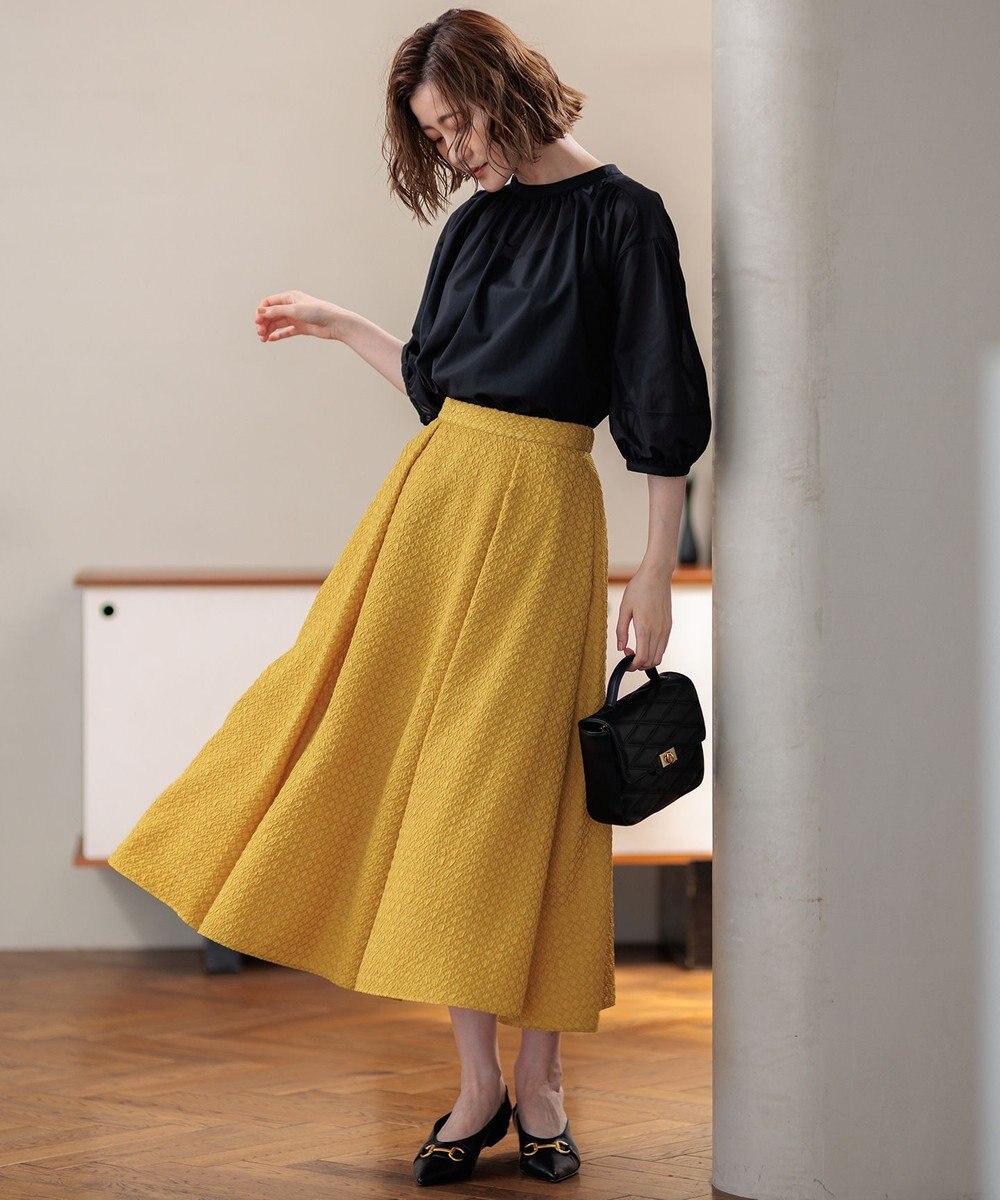 23区 S 【洗える】プレザンスジャカード タックスカート 