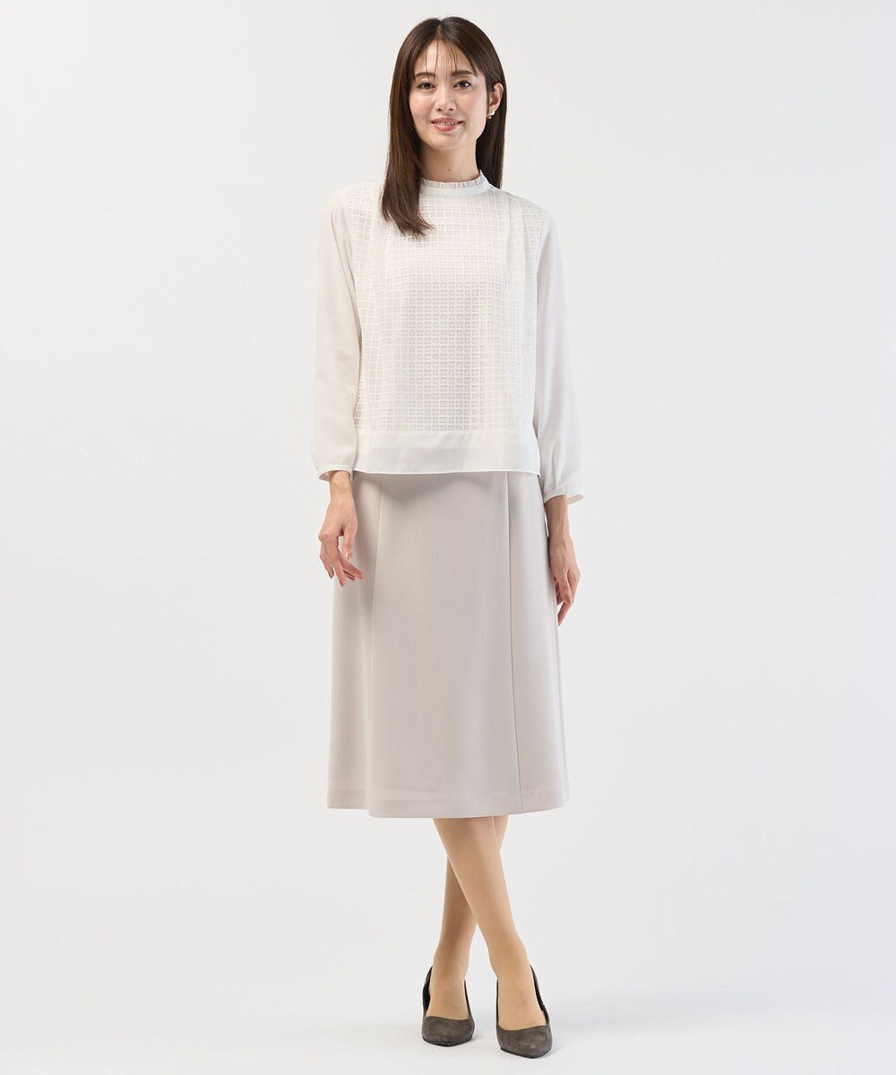 J.PRESS LADIES L レースコンビ カットソー 