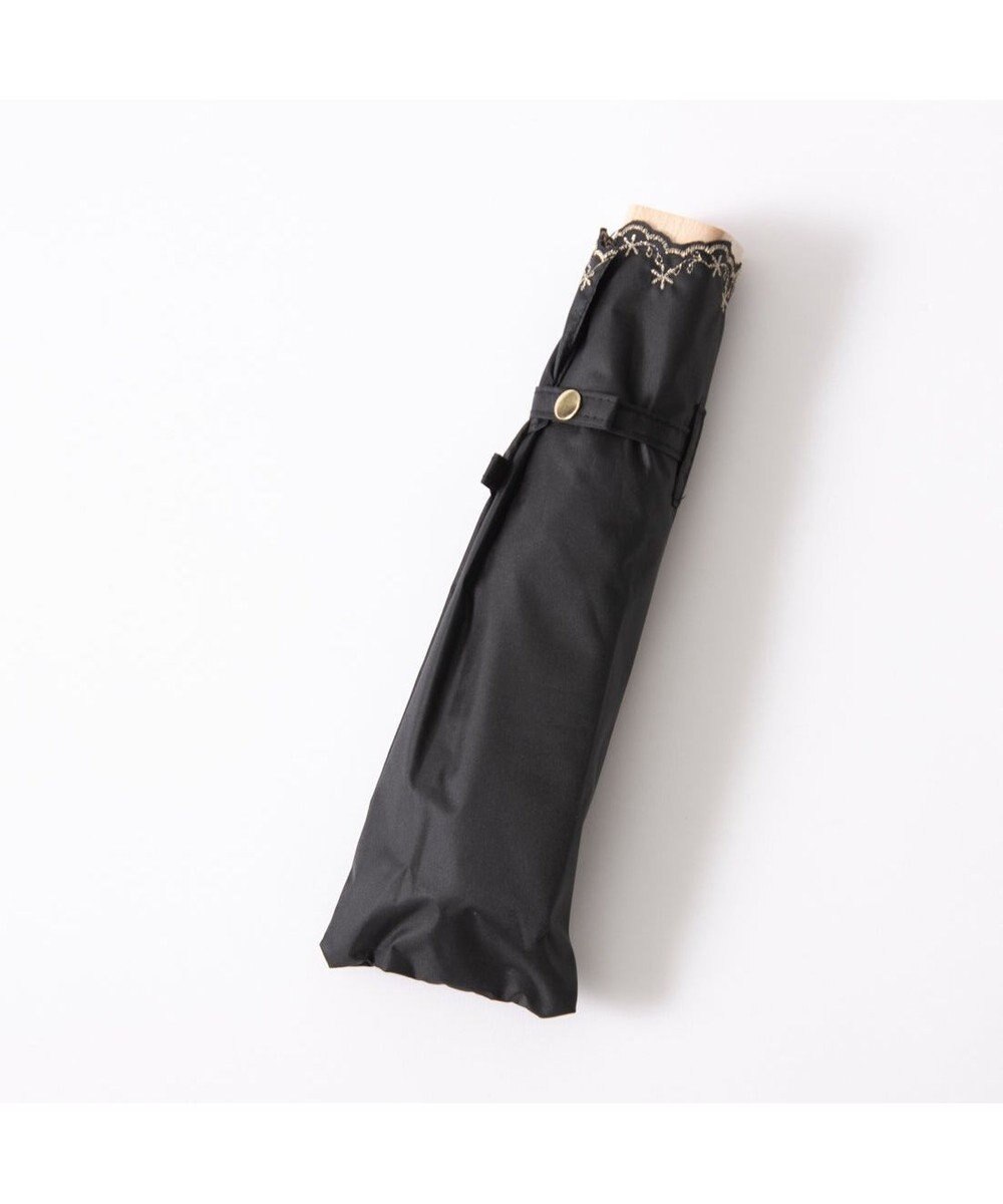 UNBILLION カシュネ cachenez /【晴雨兼用　日傘　UVカット率・遮光率100％生地使用 】PUフローラルラメ刺繍ミニ折りたたみ傘 