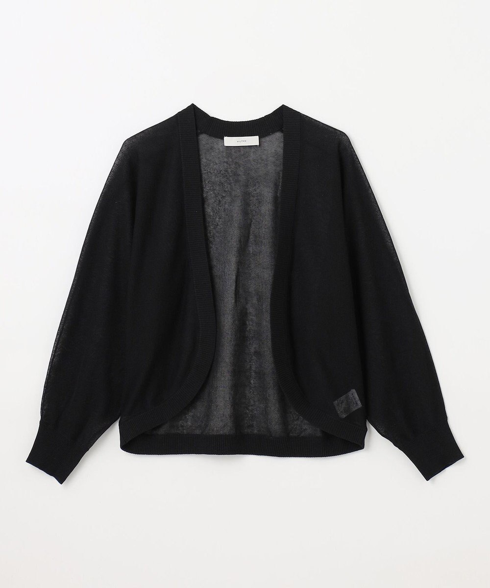 ANY 【洗濯機可/接触冷感/アンチピリング】シアーニットボレロカーディガン 