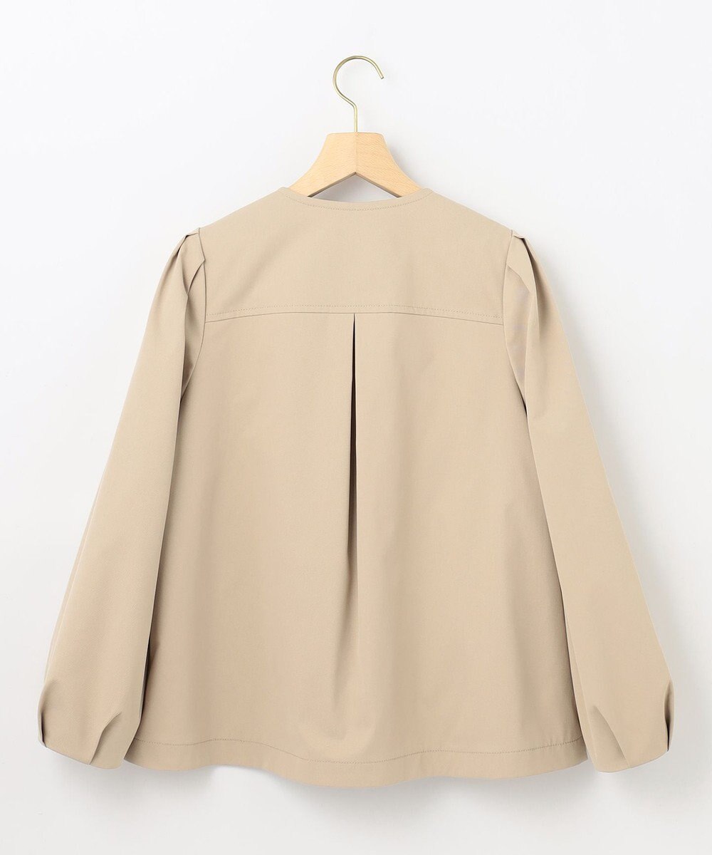 組曲 S コットンライクツイル ノーカラーショート丈コート 