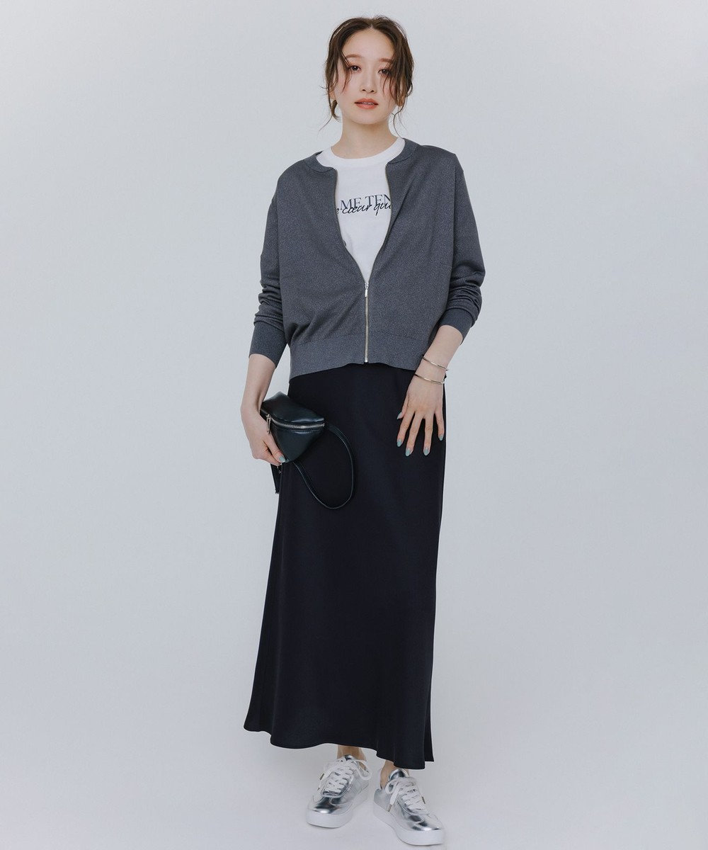 J.PRESS LADIES 【洗える】ラメニット ブルゾン 