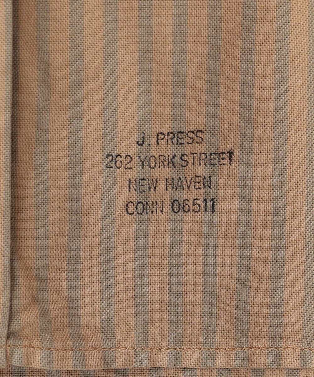 J.PRESS MEN 【大人気バックブル】オックスフォードストライプ チェック ガーメントダイ シャツ 