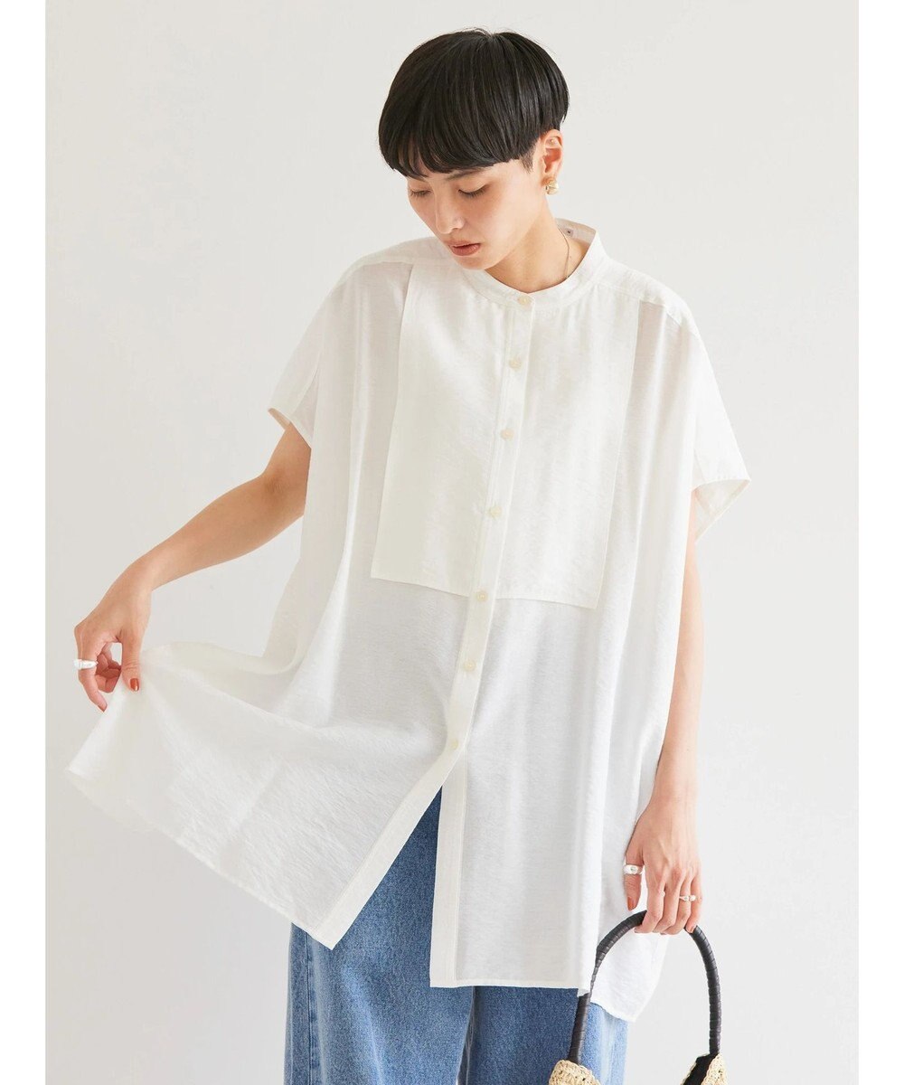 AMERICAN HOLIC ブザムフレンチスリーブバックオープンチュニック 