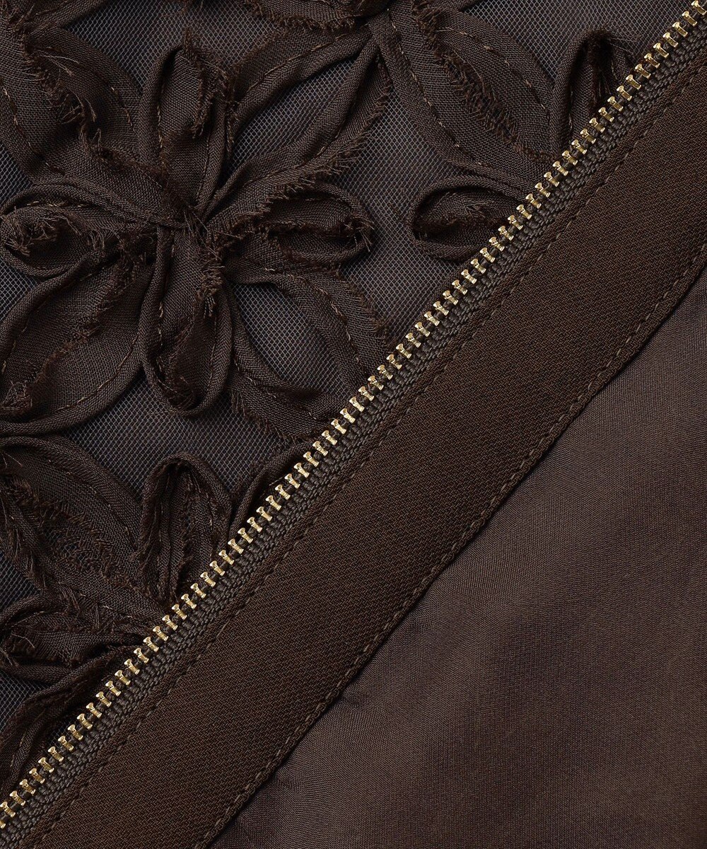 自由区 L 【17号サイズまで展開】テープエンブロイダリー ブルゾン 